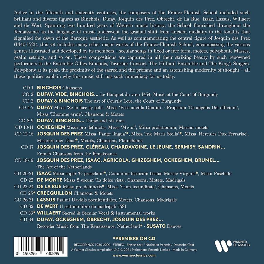 Josquin & the Franco-Flemish School (34 CD)