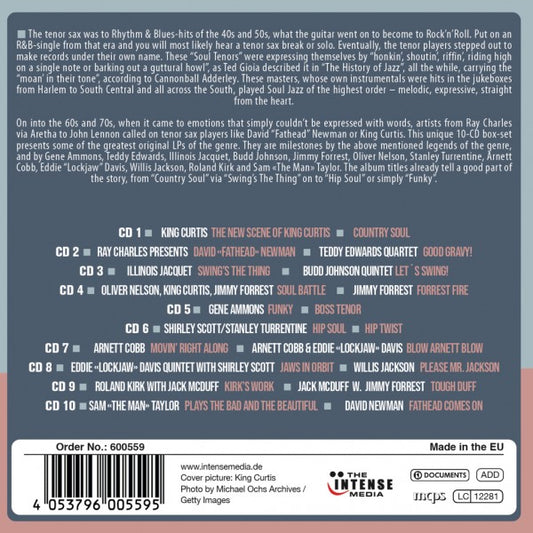 SOUL TENORS: FROM KING CURTIS TO GENE AMMONS - MILESTONES OF JAZZ LEGENDS (10 CDS)