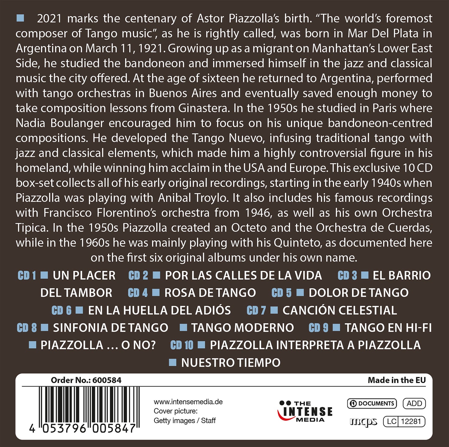 Astor Piazzolla: Master of Tango Nuevo (10 CDs)