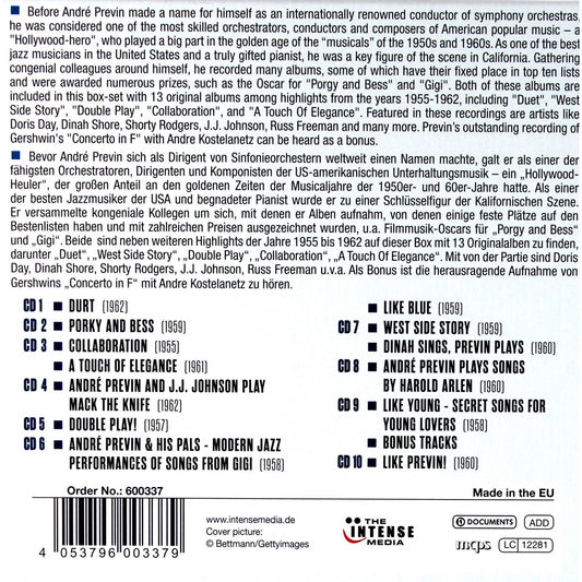 ANDRE PREVIN: JAZZ MILESTONES OF A LEGEND (10 CDS)