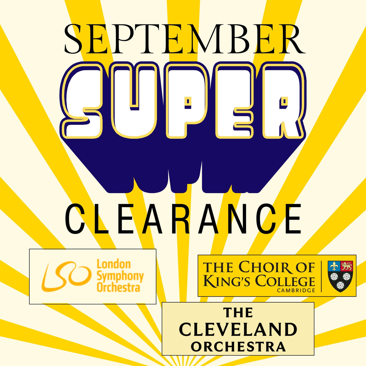 LSO - KING'S COLLEGE CHOIR - CLEVELAND ORCHESTRA SUPER CLEARANCE