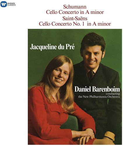 SCHUMANN: CELLO CONCERTO; SAINT SAENES: CELLO: JACQUELINE DU PRE, DANIEL BARENBOIM, NEW PHILHARMONIA ORCHESTRA (VINYL LP)