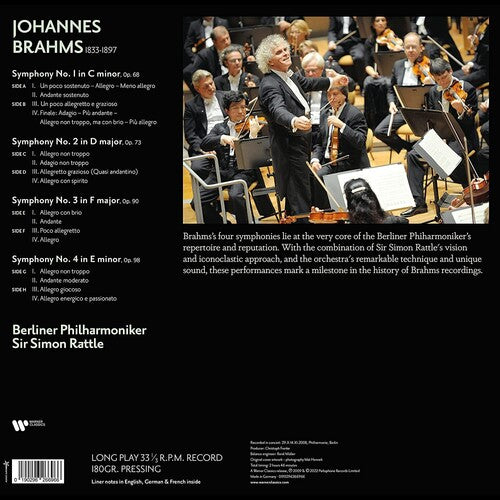 BRAHMS: THE SYMPHONIES - BERLINER PHILHARMONIKER, SIMON RATTLE (4 VINYL LPS)