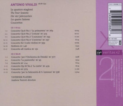 Vivaldi: Concerti, The Four Seasons - PARROTT, TAVERNER PLAYERS (2 CDS)