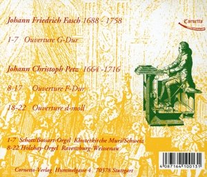Fasch & Pelz: Overtures - Laura Cerutti, organ