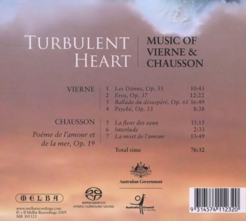 Turbulent Heart: Music of Vierne & Chausson - Steve Davislim, Guillaume Tourniaire, The Queensland Orchestra