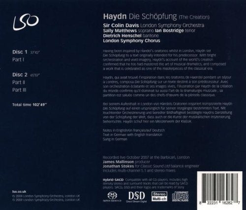 Haydn: Die Schopfung (The Creation) - SIR COLIN DAVIS / LONDON SYMPHONY ORCHESTRA