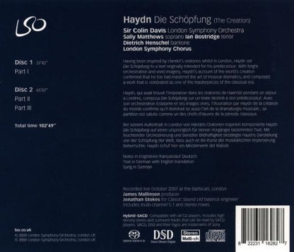 Haydn: Die Schopfung (The Creation) - SIR COLIN DAVIS / LONDON SYMPHONY ORCHESTRA