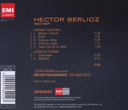 BERLIOZ: SYMPHONIE FANTASTIQUE, LA MORT DE CLEOPATRA - SUSAN GRAHAM, BERLIN PHILHARMONIC, SIMON RATTLE