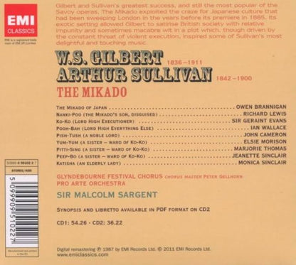 Gilbert & Sullivan: The Mikado - Sargeant, Evans, Brannigan, Sinclair, ProArte Orchestra (2 CDs)