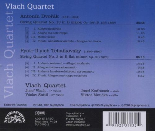 TCHAIKOVSKY & DVORAK:  String Quartets - Vlach Quartet