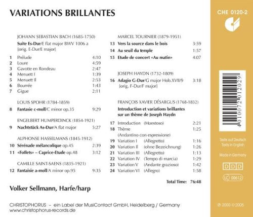 VARIATIONS BRILLIANTE (BACH, J.S./SPOHR/HUMPERDINCK/HASSELMANS/TOURNIER): Volker Sellmann