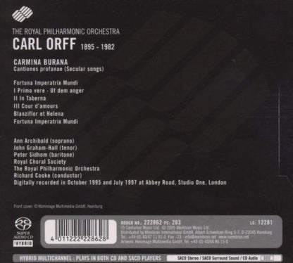 Orff: Carmina Burana - Richard Cooke, Royal Philharmonic (Hybrid SACD)