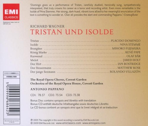 WAGNER: TRISTAN & ISOLDE - CHOIR & ORCHESTRA OF COVENT GARDEN, PAPPANO (3 CDS)