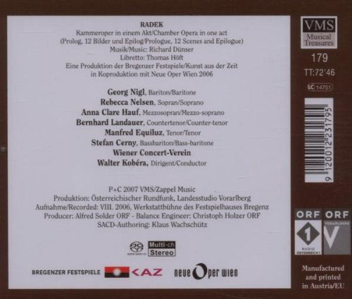 DUNSER: Radek - Nigl, Nelsen, Hauf, Wiener Concert-Verein, Walter Kobéra (Hybrid SACD)