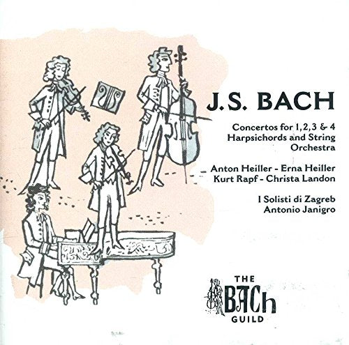 BACH: CONCERTI FOR 2, 3 AND 4 HARPSICHORDS - HEILLER, JANIGRO, I SOLISTI DI ZAGREB, VIENNA STATE OPERA ORCHESTRA (2 CDS0