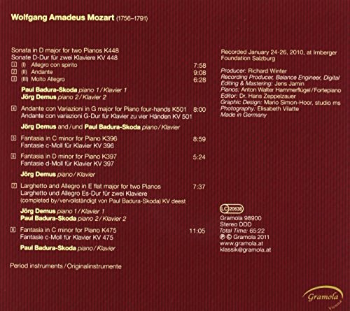 MOZART: Works for 1 or 2 Pianos - Paul Badura-Skoda & Jorg Demus