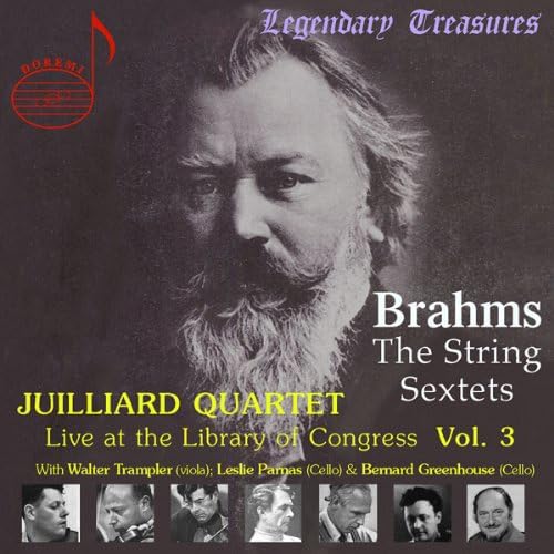 JUILLIARD STRING QUARTET LIVE at THE LIBRARY OF CONGRESS: Brahms: 2 String Sextets w. Parnas, Greenhouse