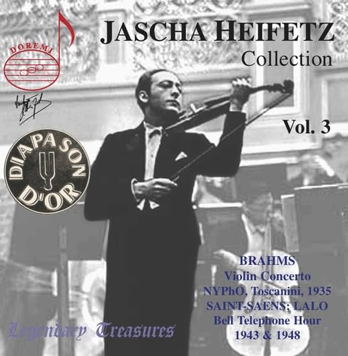JASCHA HEIFETZ COLLECTION, Vol. 3 - Brahms, Lalo, Saint-Saens