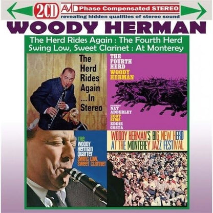 WOODY HERMAN - Four Classic Albums (The Herd Rides Again In Stereo / The Fourth Herd / Swing Low. Sweet Clarinet / At The Monterey Jazz Festival) (2 CDs)