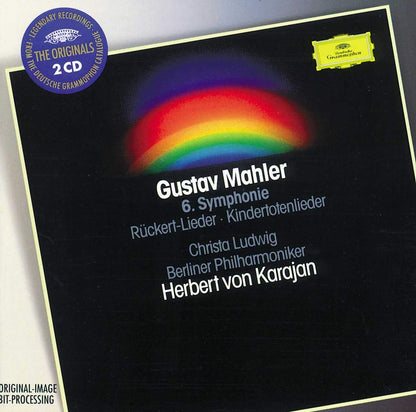 MAHLER: SYMPHONY NO. 6, KINDERTOTENLIEDER, FIVE SONGS - HERBERT VON KARAJAN, CHRISTA LUDWIG, BERLIN PHILHARMONIC (2 CDS)