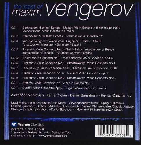 BEST OF MAXIM VENGEROV (11 CDS)