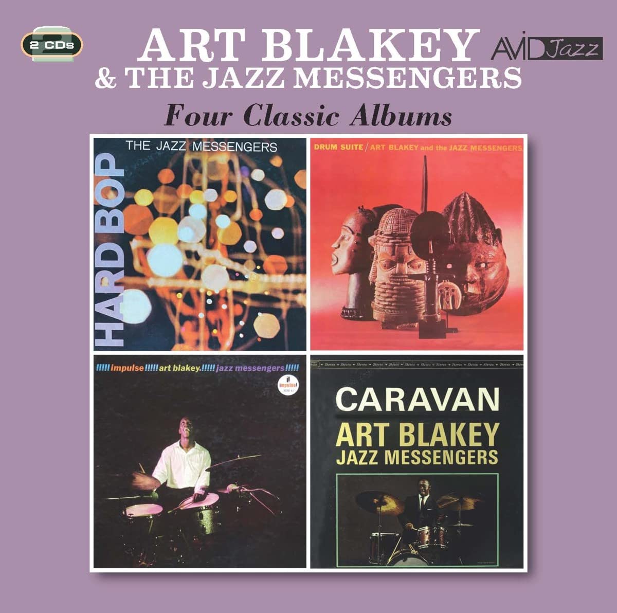 ART BLAKEY & THE JAZZ MESSENGERS - Four Classic Albums (Hard Bop / Drum Suite / !! Impulse!! Art Blakey!! Jazz Messengers!! / Caravan) (2CD)(2 CDs)