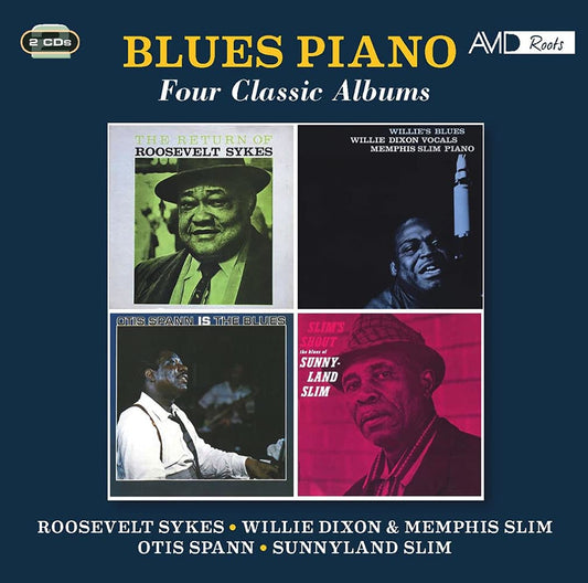 ROOSEVELT SYKES / WILLIE DIXON / MEMPHIS SLIM / OTIS SPANN / SUNNYLAND SLIM BLUES PIANO: Four Classic Albums (2 CDs)