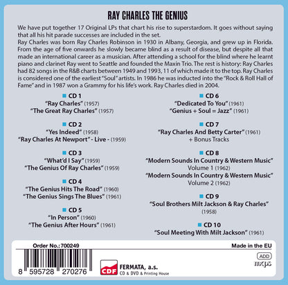 RAY CHARLES: THE GENIUS - 17 ORIGINAL ALBUMS (10 CDS)