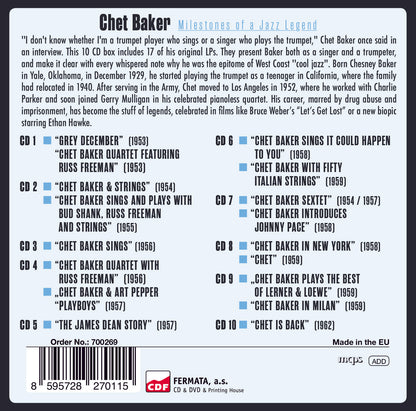 Chet Baker: Milestones of a Legend (10 CDs)