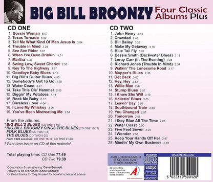 BIG BILL BROONZY - Four Classic Albums Plus (Big Bill's Blues / Big Bill Broonzy Sings The Blues / Folk Blues / The Blues) (2 CDs)