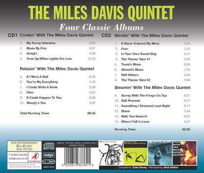 MILES DAVIS QUINTET - Four Classic Albums (Cookin’ / Relaxin’ / Workin’ / Steamin’) (2CD)