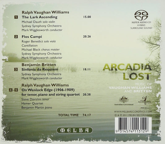 Arcadia Lost: Music of Vaughan Williams & Bridge - Sydney Symphony Orchestra, Mark Wigglesworth