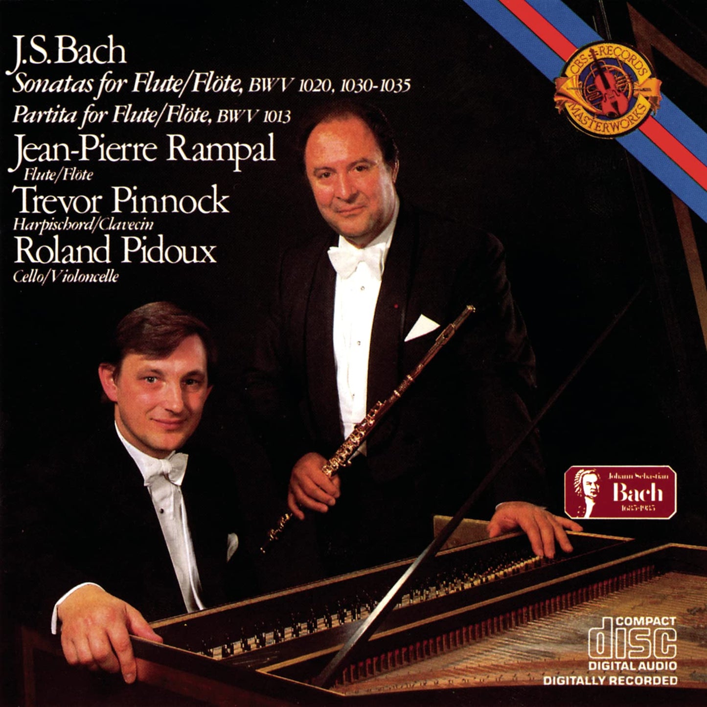 BACH,J.S.: SONATAS FOR FLUTE & HARPSICHORD - RAMPAL, PINNOCK (2 CDs)