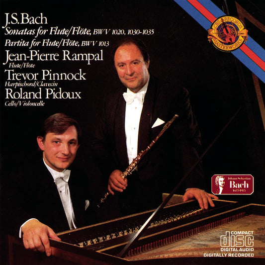 BACH,J.S.: SONATAS FOR FLUTE & HARPSICHORD - RAMPAL, PINNOCK (2 CDs)