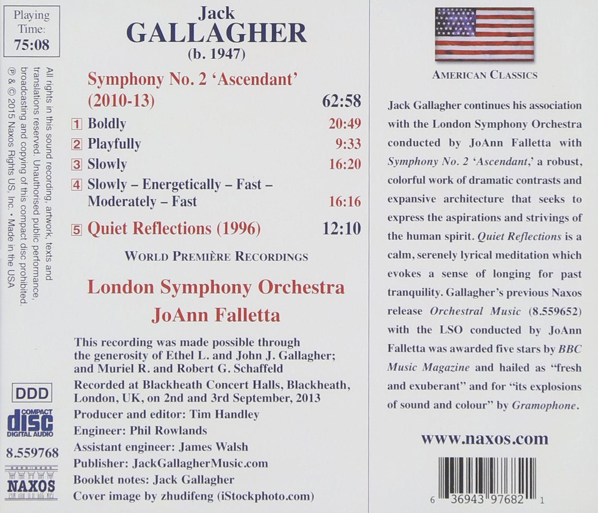 Gallagher: Symphony No. 2 "Ascendant" & Quiet Reflections - London Symphony Orchestra, JoAnn Falletta