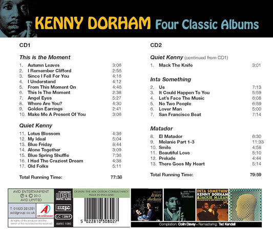 KENNY DORHAM - Four Classic Albums (This Is The Moment / Quiet Kenny / Inta Something / Matador) (2CD)