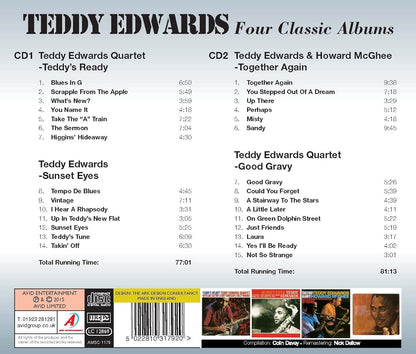 TEDDY EDWARDS - Four Classic Albums (Teddy’s Ready / Sunset Eyes / Together Again / Good Gravy) (2CD)