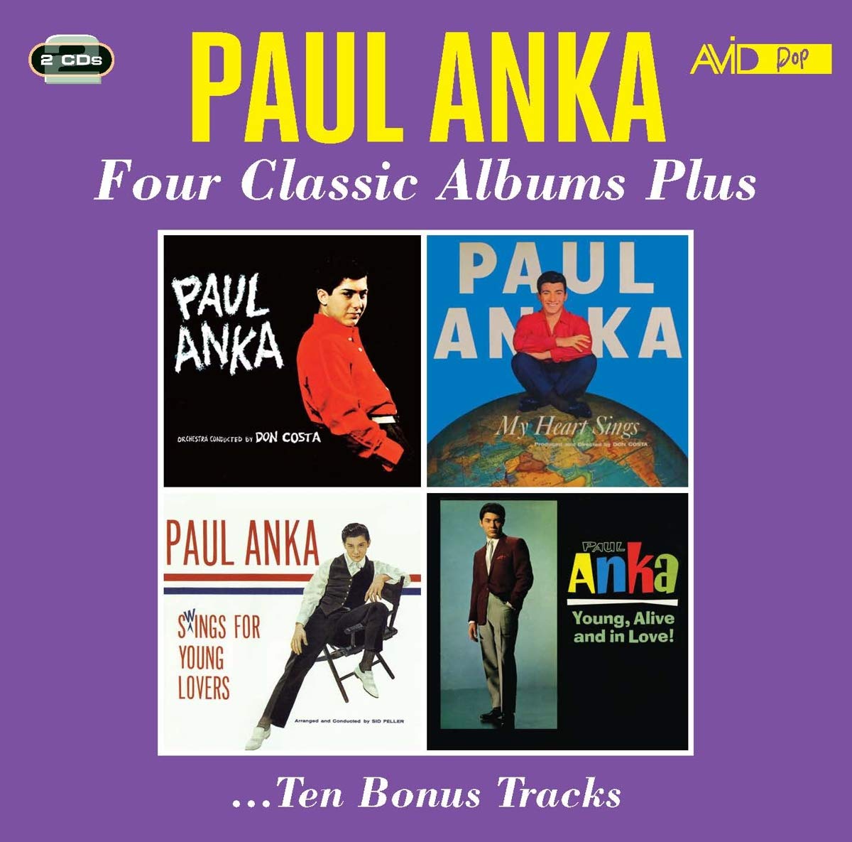 PAUL ANKA - Four Classic Albums Plus (Paul Anka / My Heart Sings / Swings For Young Lovers / Young Alive And In Love) (2CD)