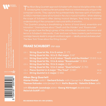 Schubert: String Quartets Nos. 9-10 & 12-15, Piano Quintet "Trout", String Quintet in C - Alban Berg Quartett (5 CDs)