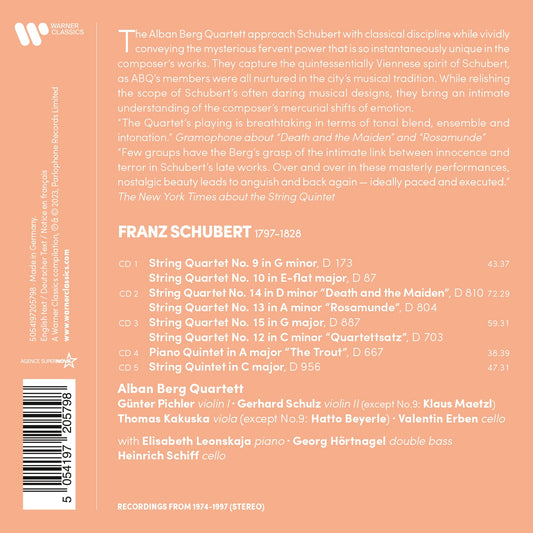 Schubert: String Quartets Nos. 9-10 & 12-15, Piano Quintet "Trout", String Quintet in C - Alban Berg Quartett (5 CDs)