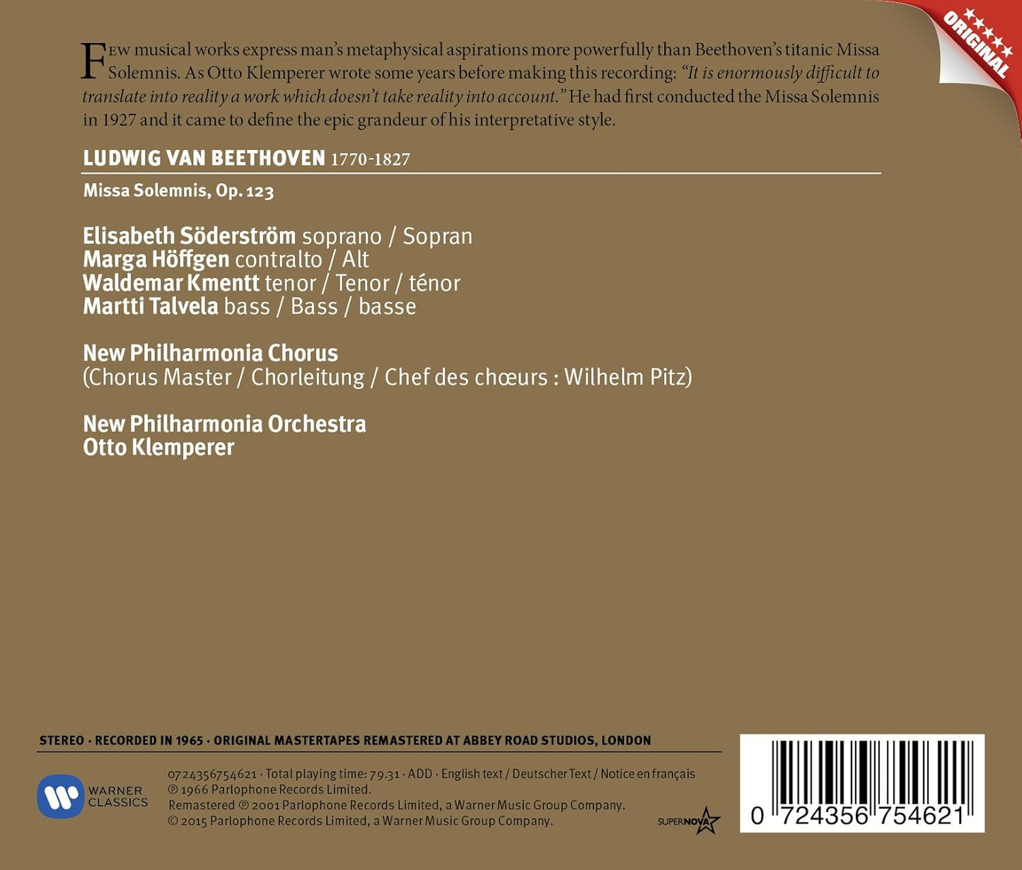 Beethoven: Missa Solemnis - Otto Klemperer, Philharmonia Orchestra