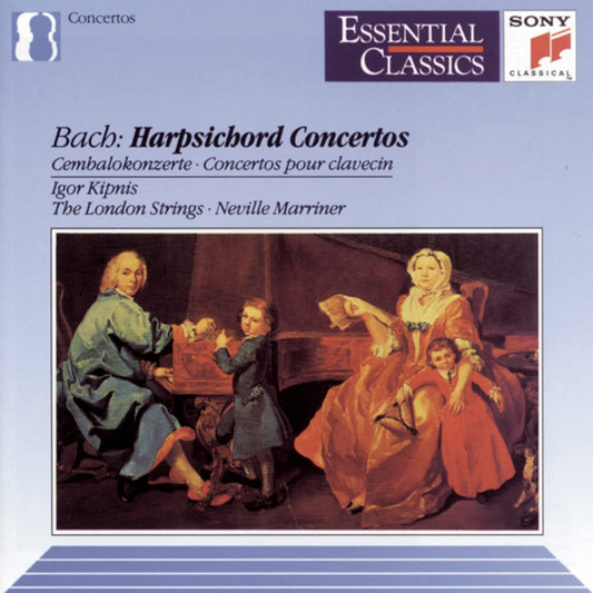 BACH,J.S.: HARPSICHORD CONCERTOS -  IGOR KIPNIS, NEVILLE MARRINER, LONDON STRINGS (2 CDS)