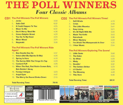 BARNEY KESSEL / SHELLY MANNE / RAY BROWN - (The Poll Winners / The Poll Winners Ride Again! / Poll Winners Three! / Exploring The Scene!) (2CD) - Four Classic Albums