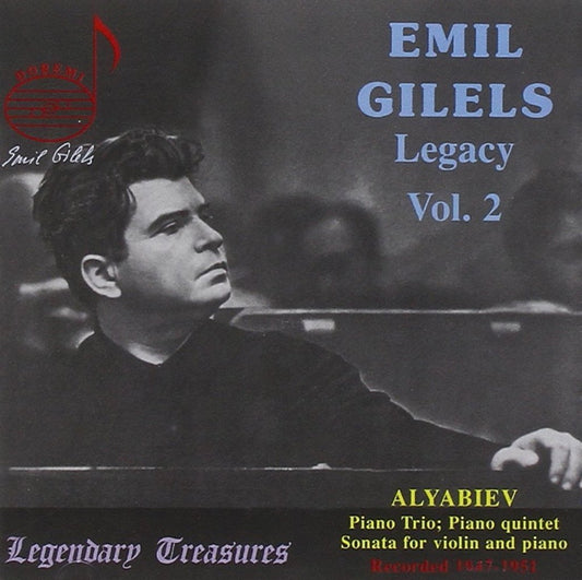 EMIL GILELS LEGACY, VOL. 2 - Alyabiev: Chamber Works for Piano