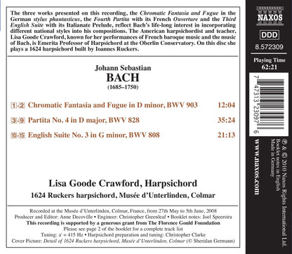 Bach: Chromatic Fantasia and Fugue - Partita No. 4 - English Suite No. 3 - Lisa Goode-Crawford