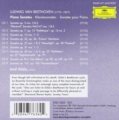 BEETHOVEN: SONATAS - Emil Gilels (9 CDs)