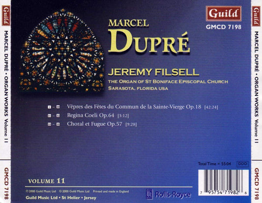 Dupre: The Complete Organ Works, Volume 11 - Jeremy Filsell