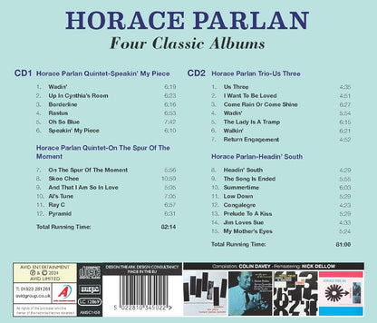 HORACE PARLAN - Four Classic Albums  (Speakin’ My Piece / On The Spur Of The Moment / Us Three / Headin’ South) (2CD)