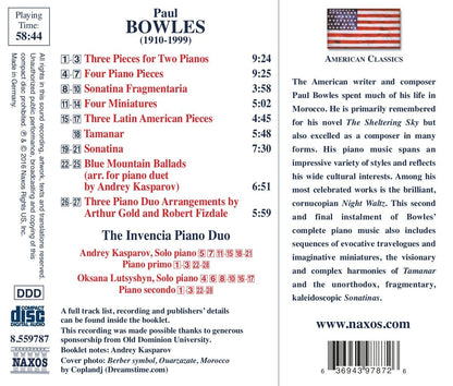 Bowles: Complete Piano Works, Vol. 2 - The Invencia Piano Duo